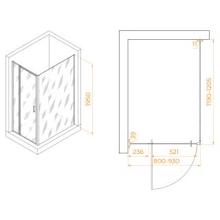 Душевой уголок RGW PA-078 (RGW PA-008 + Z-050-2) 350807882-11 80x120см хром